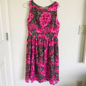 Pink floral dress